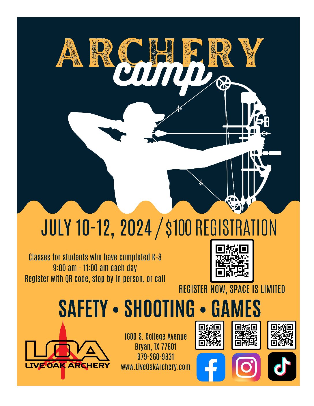 Live Oak Archery Summer Camp July 2024 Live Oak Archery